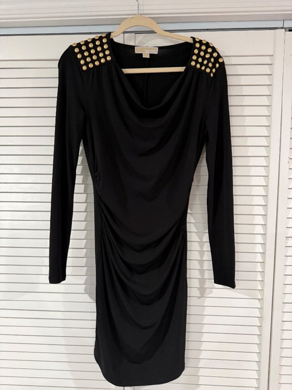Black Michael Kors Dress with Gold Details